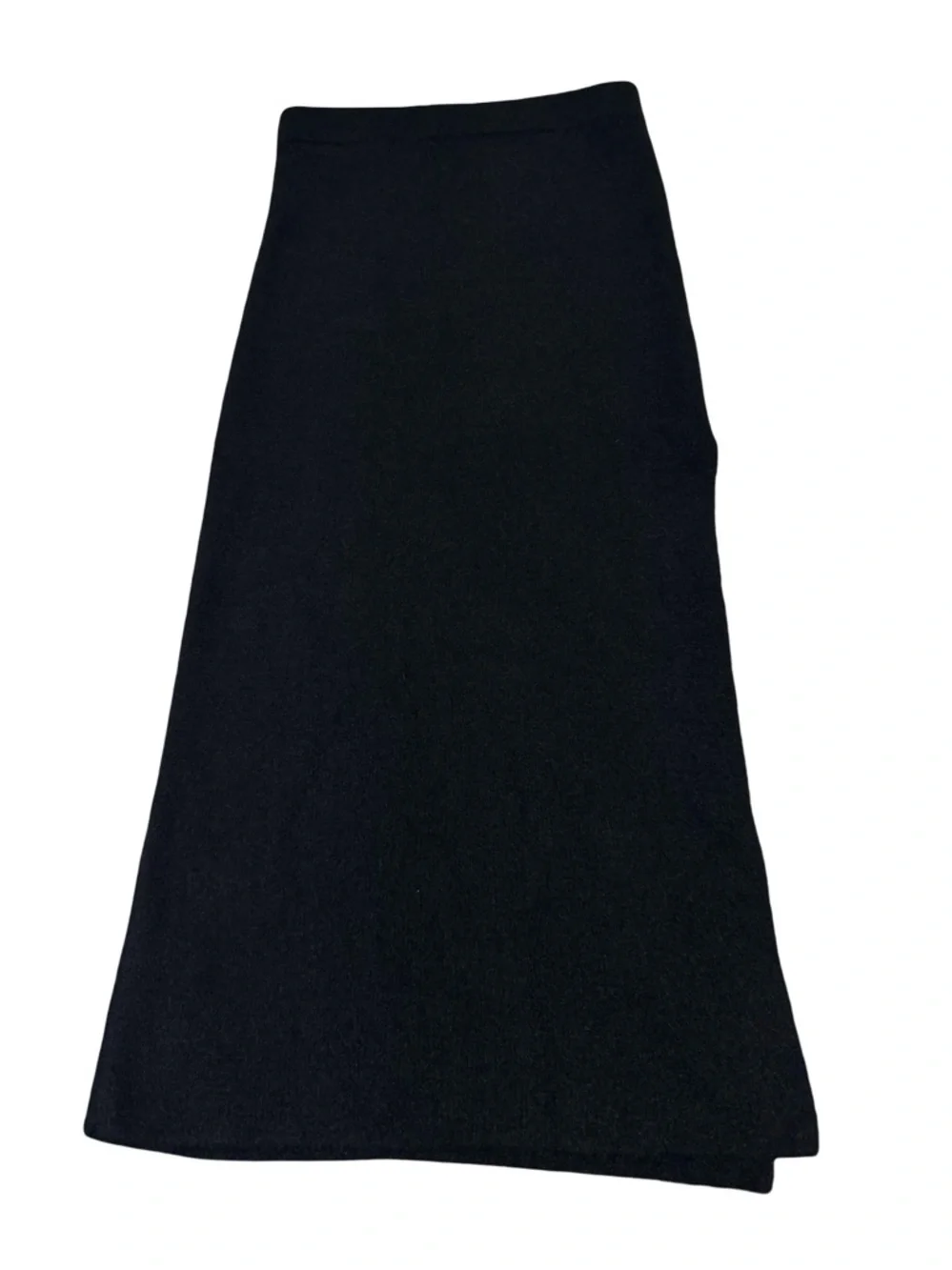 Wilfred Free Size Small Black Knit Midi Skirt Nylon Elastic Waist Minimalist  S - Picture 2 of 7